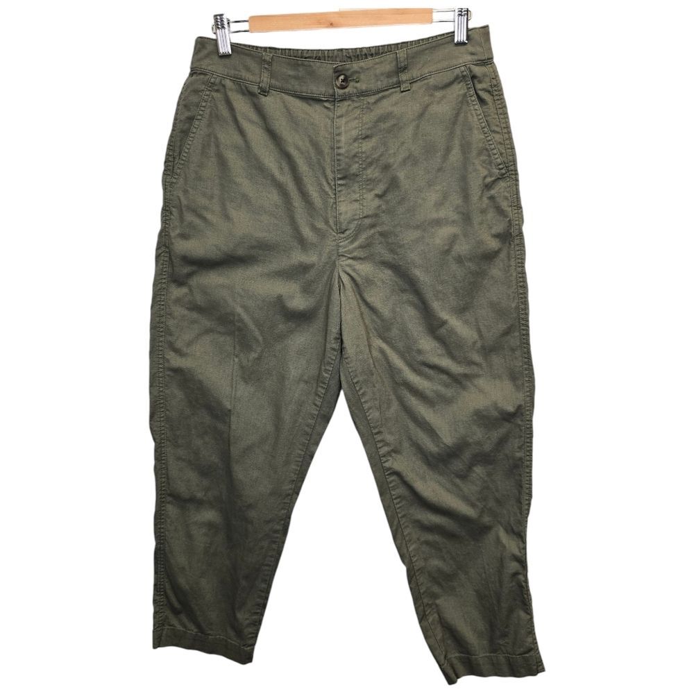 Uniqlo Women's XL Drawstring Relaxed Athleisure Green Ankle Pants